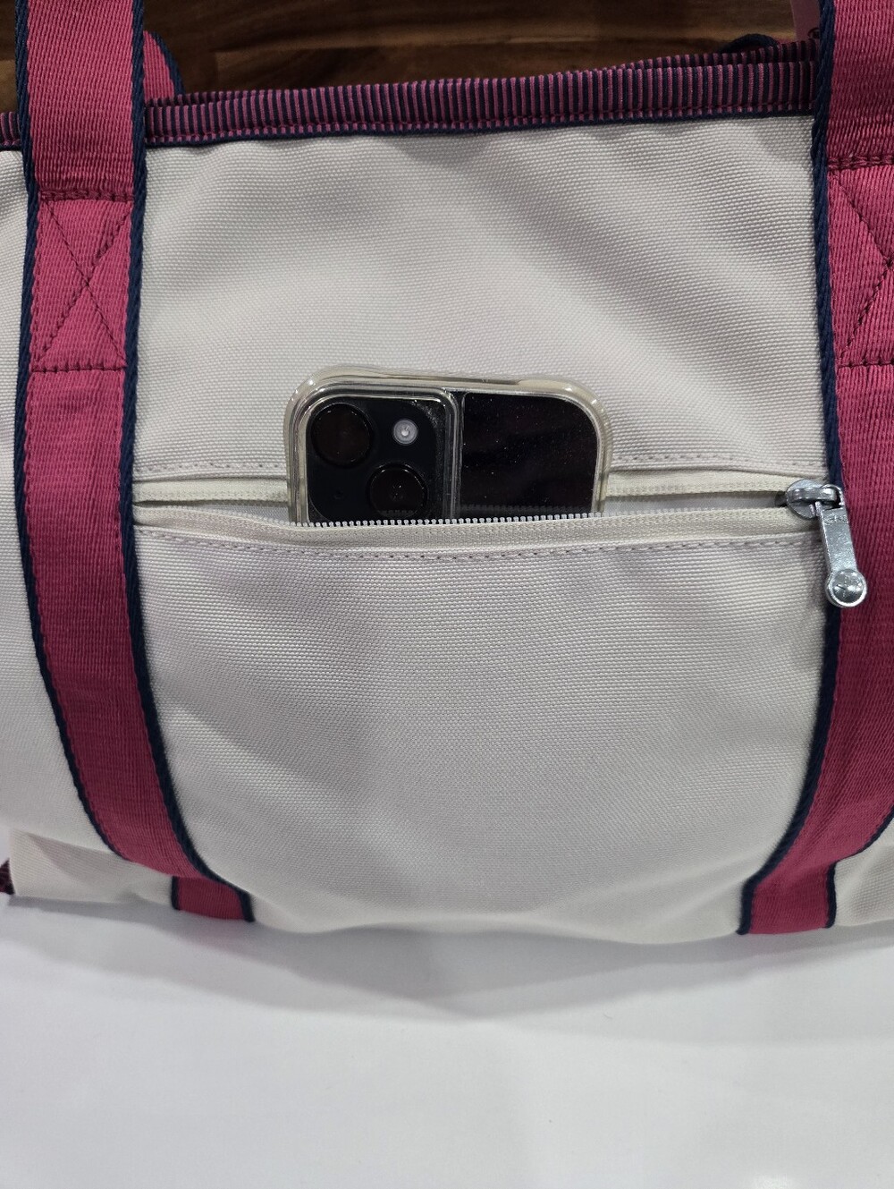 Kipling Tote Bag Beige & Pink Large PARK - Picture 9 of 15